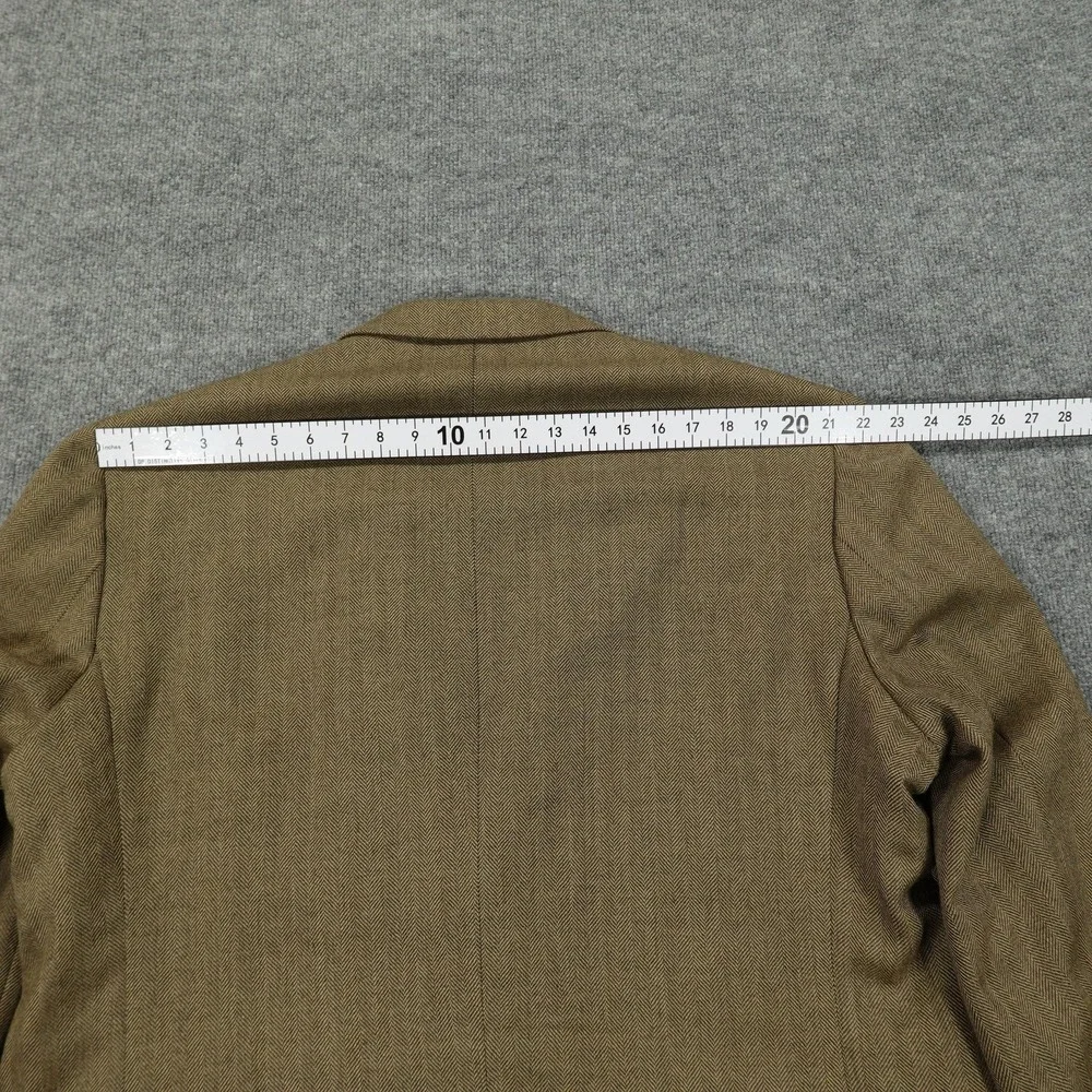 Stafford Sport‎ Coat Mens 50 Regular Brown Merino Wool Classic Fit Herringbone